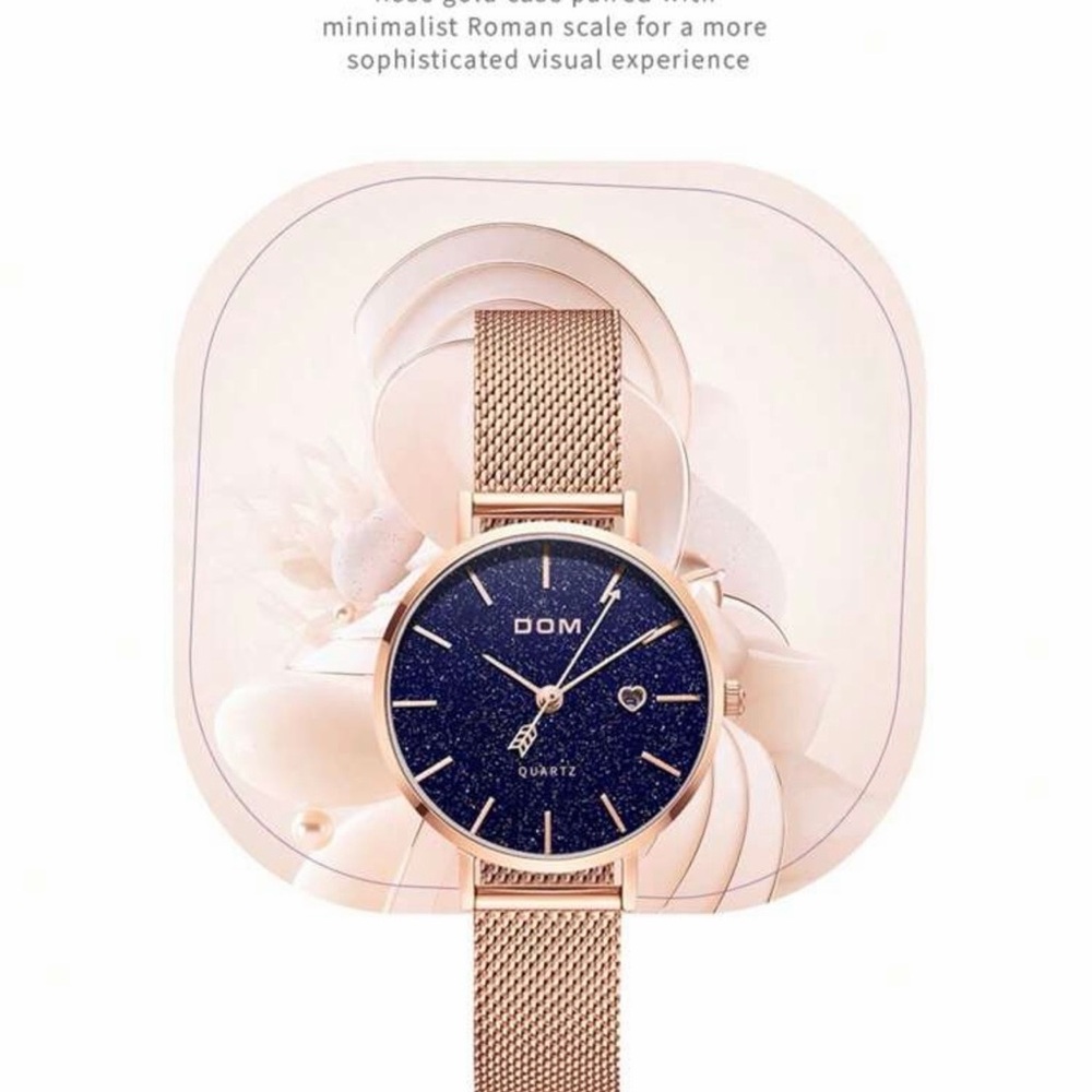 Women's Gold and Blue Watch